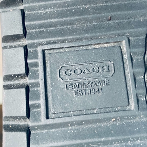 Coach; Tatum boot; black suede with gray/black faux sock lining;; size 6.5 - Picture 8 of 9